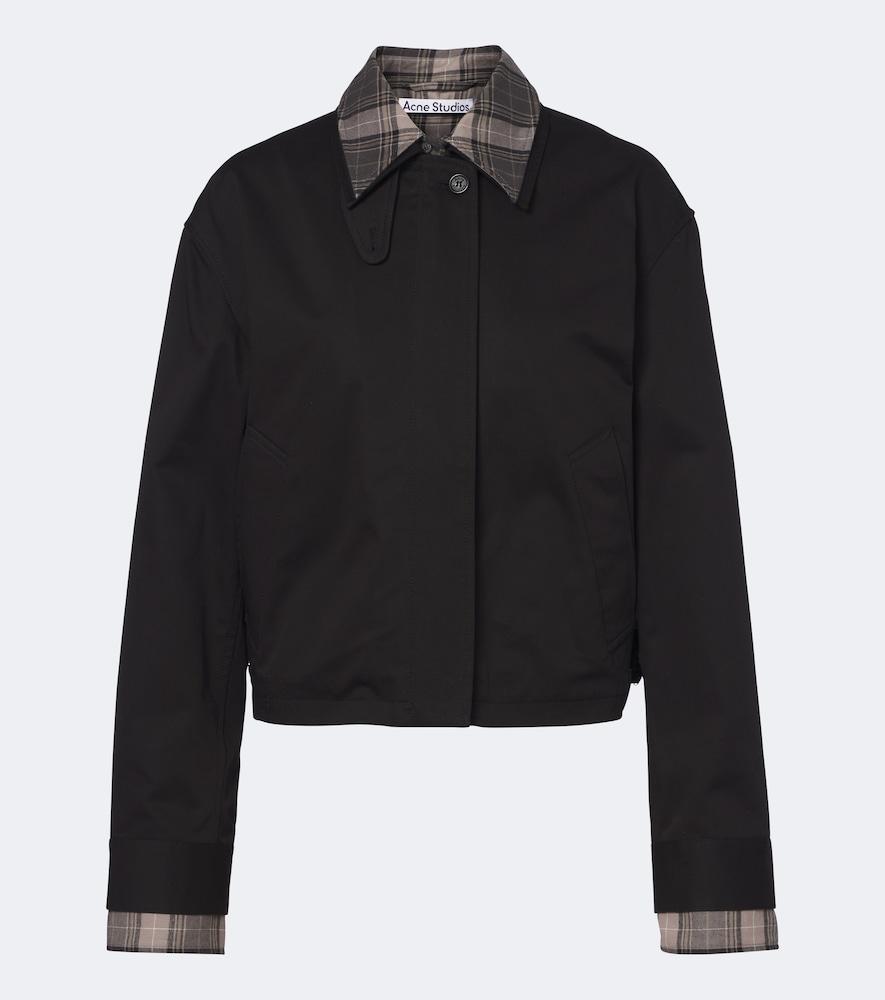 acne studios layered cotton twill jacket