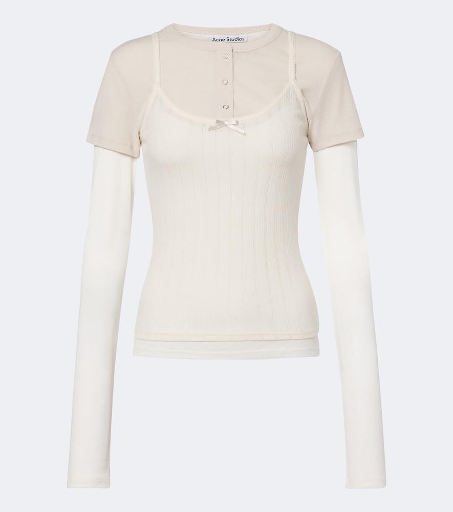 acne studios layered jersey top