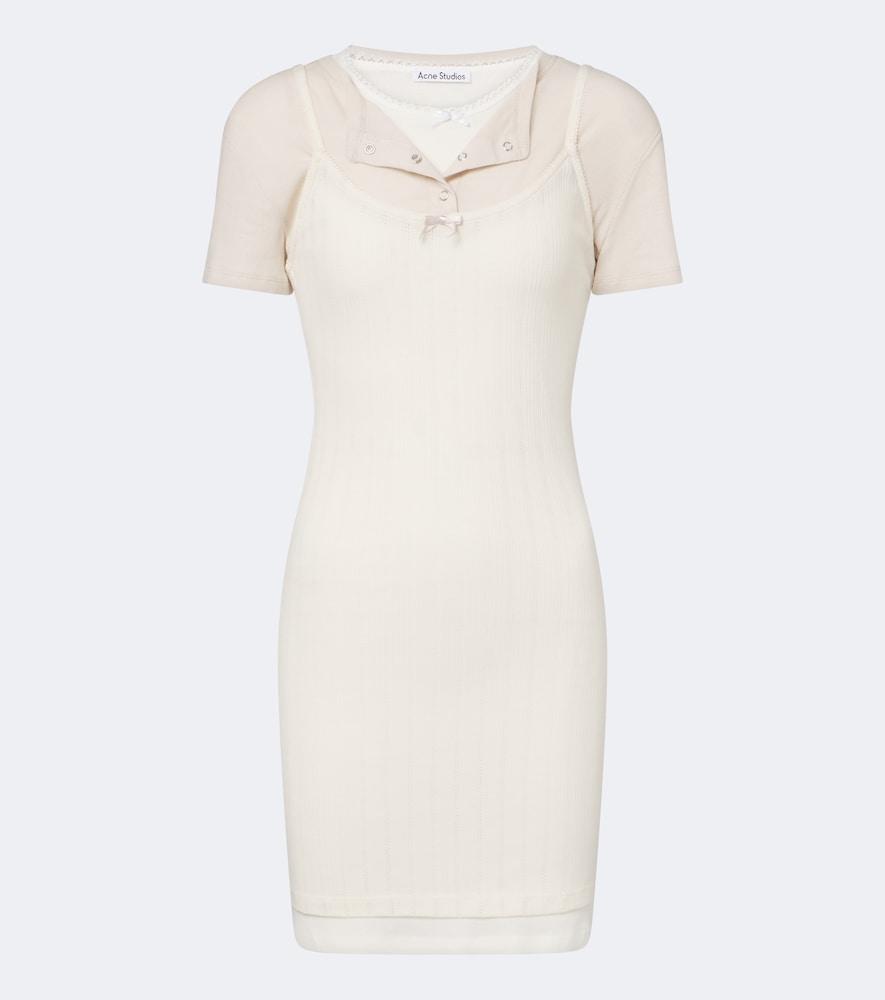 acne studios layered knitted minidress