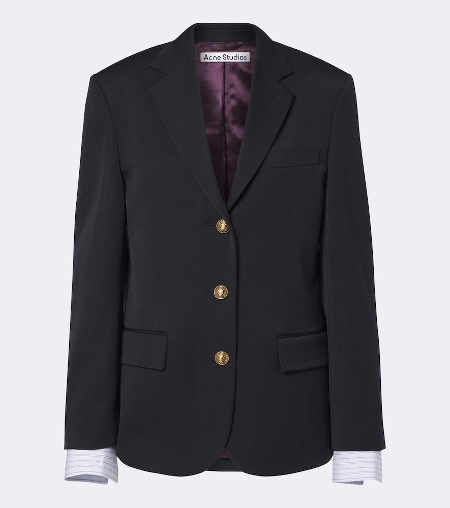 acne studios layered wool blazer