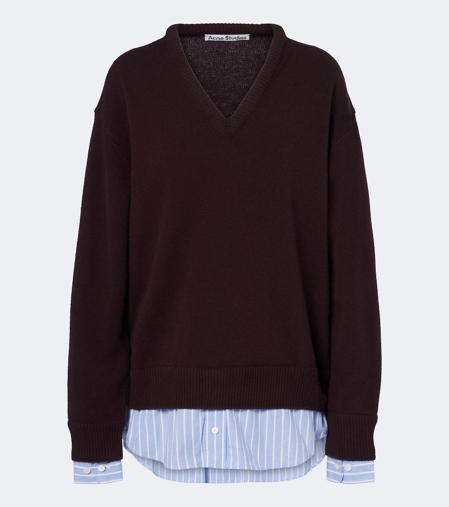 acne studios layered wool sweater