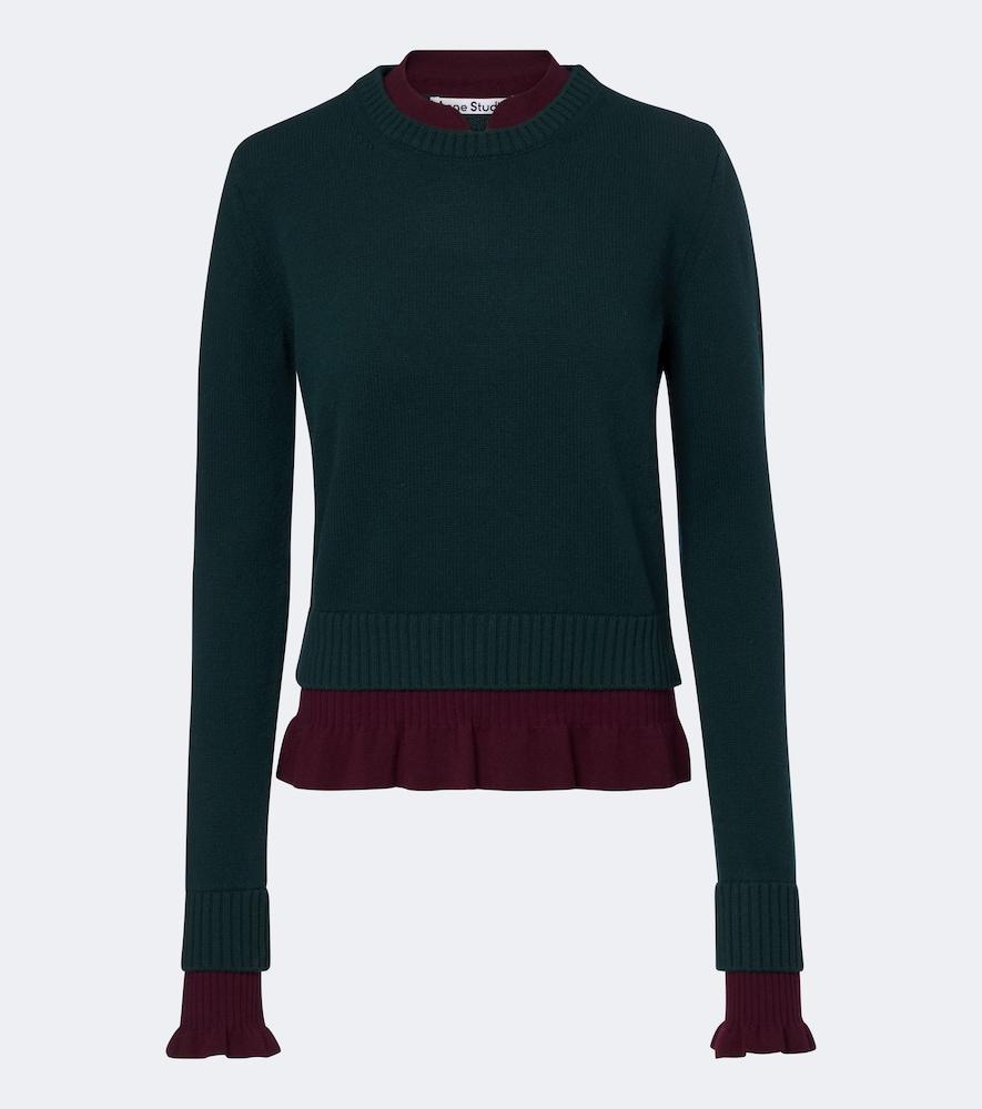 acne studios layered wool sweater