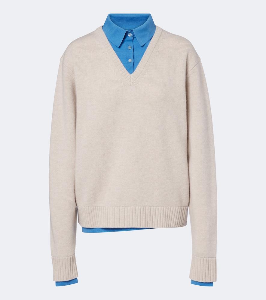 acne studios layered wool sweater