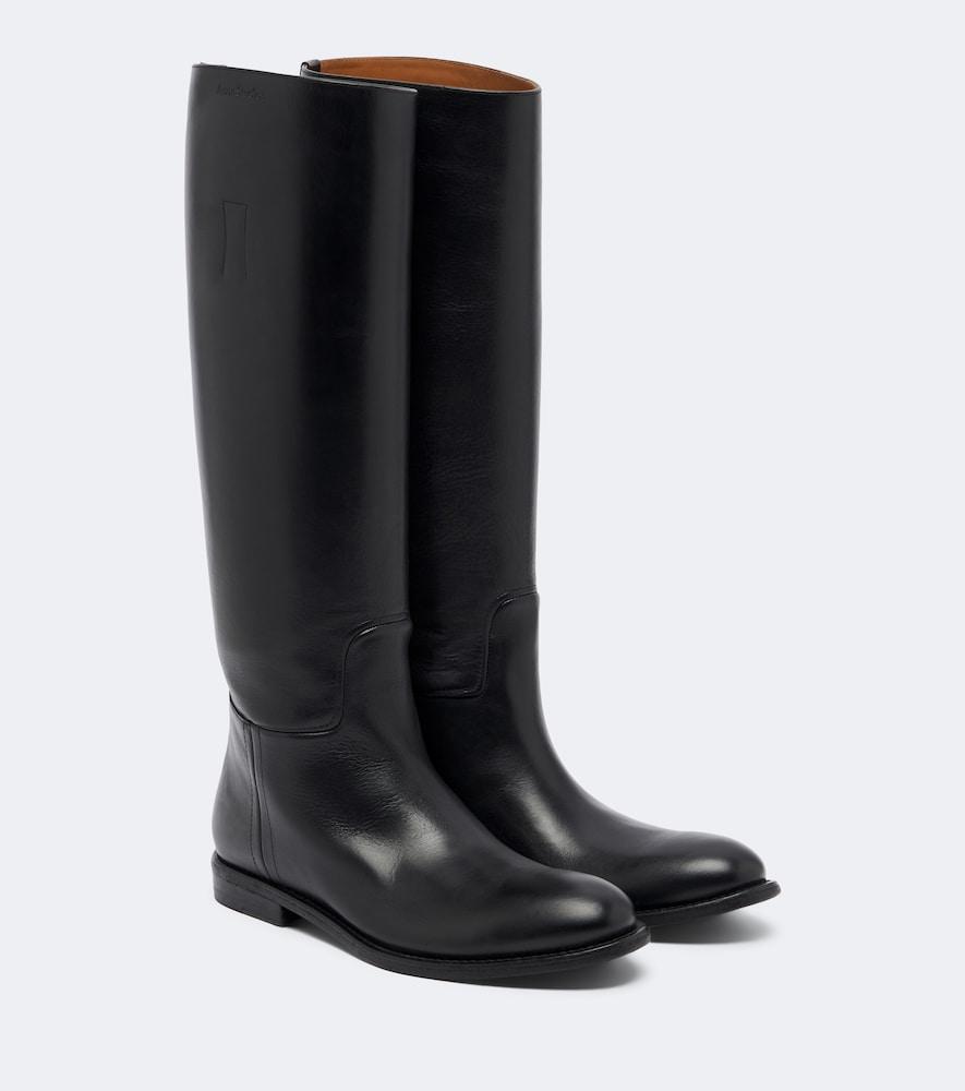 acne studios leather knee-high boots