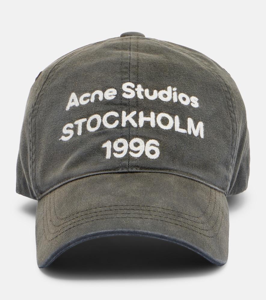 acne studios logo cotton twill baseball cap