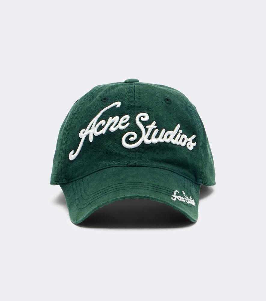 acne studios logo denim baseball cap