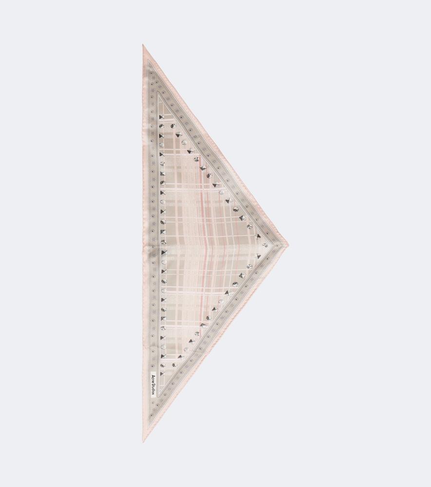 acne studios printed silk satin scarf