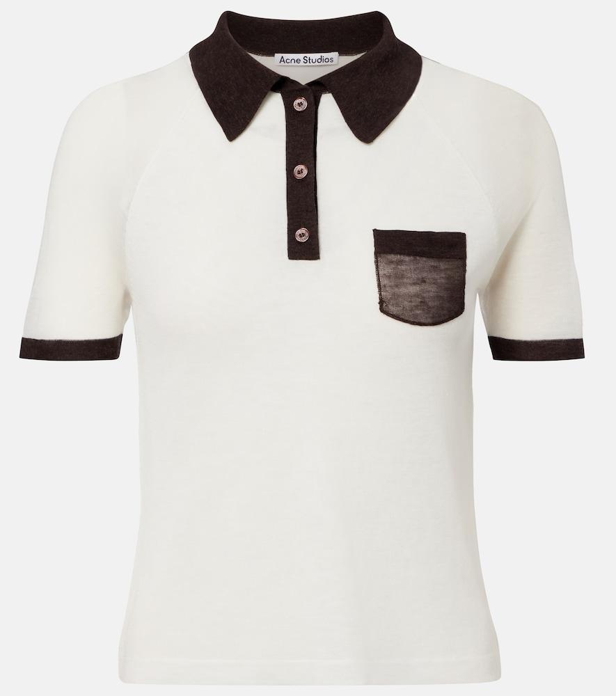 acne studios semi-sheer polo shirt