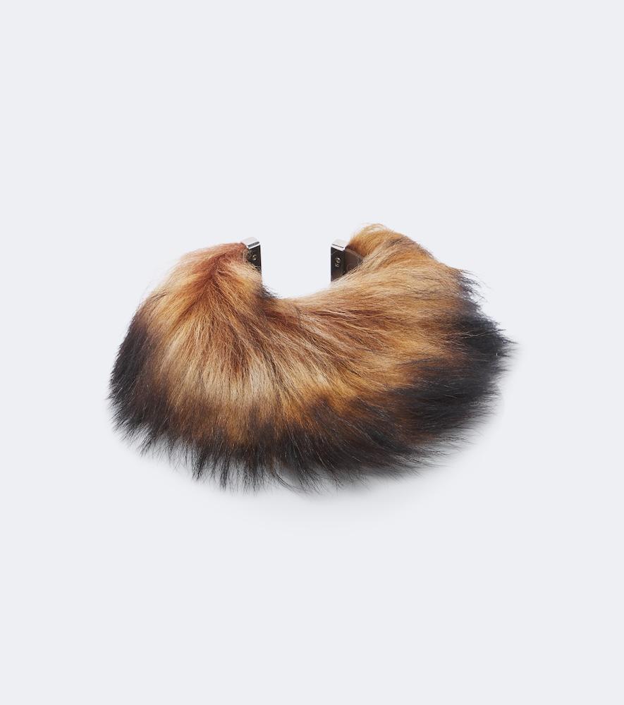 acne studios shearling cuff bracelet
