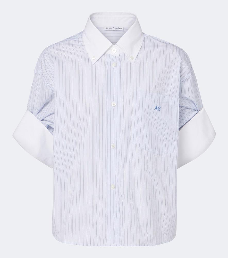 acne studios striped cotton poplin shirt