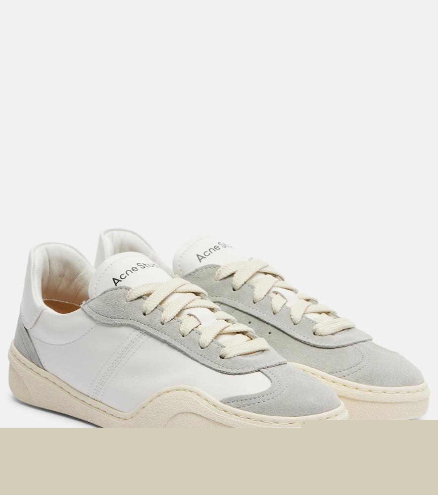 acne studios suede-trimmed leather sneakers