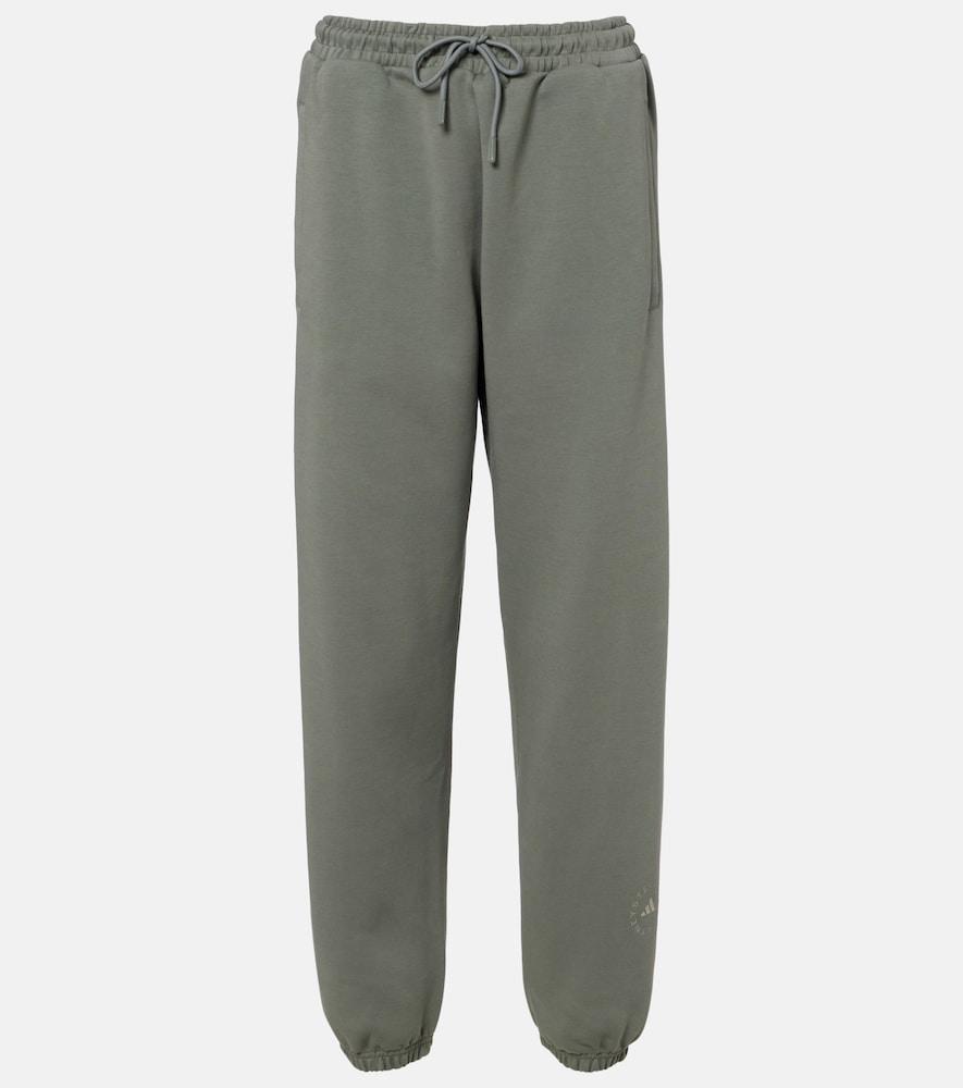 adidas by stella mccartney cotton-blend fleece sweatpants