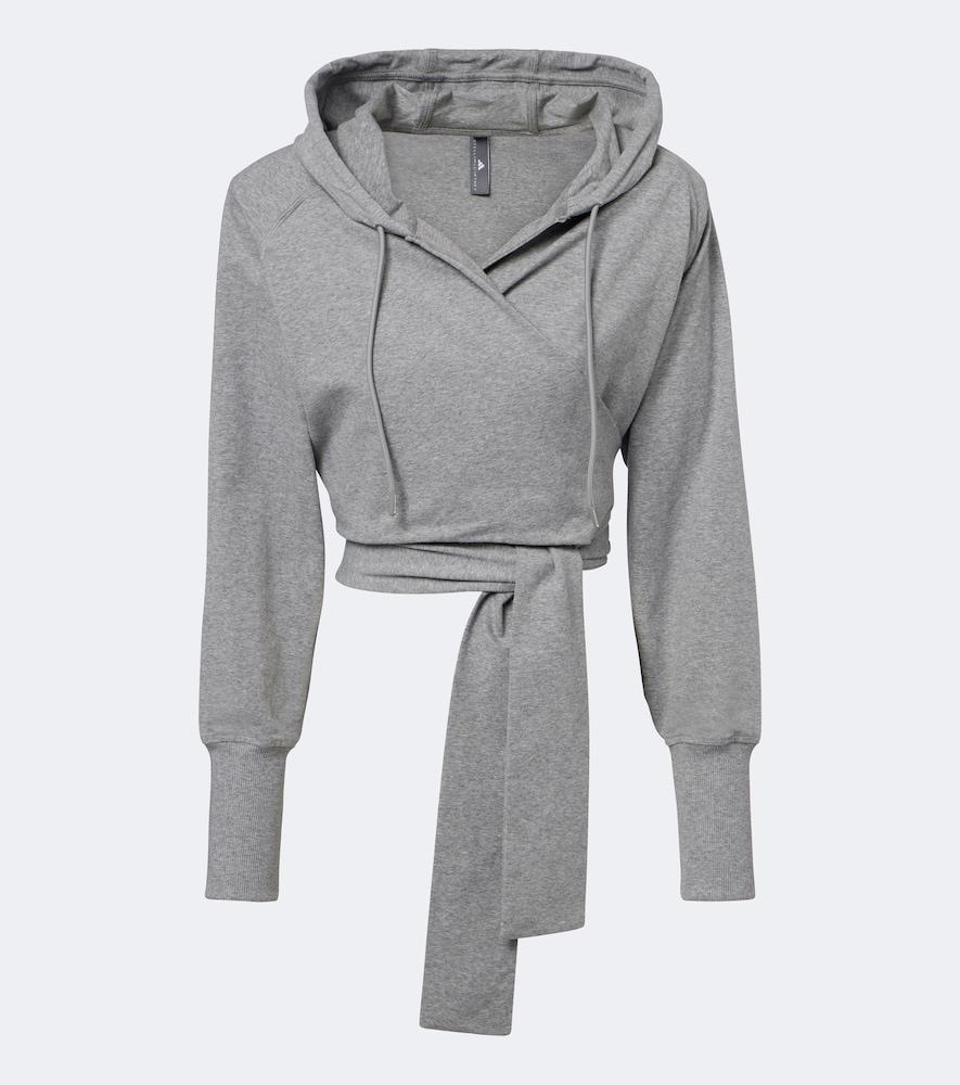 adidas by stella mccartney cropped jersey hoodie