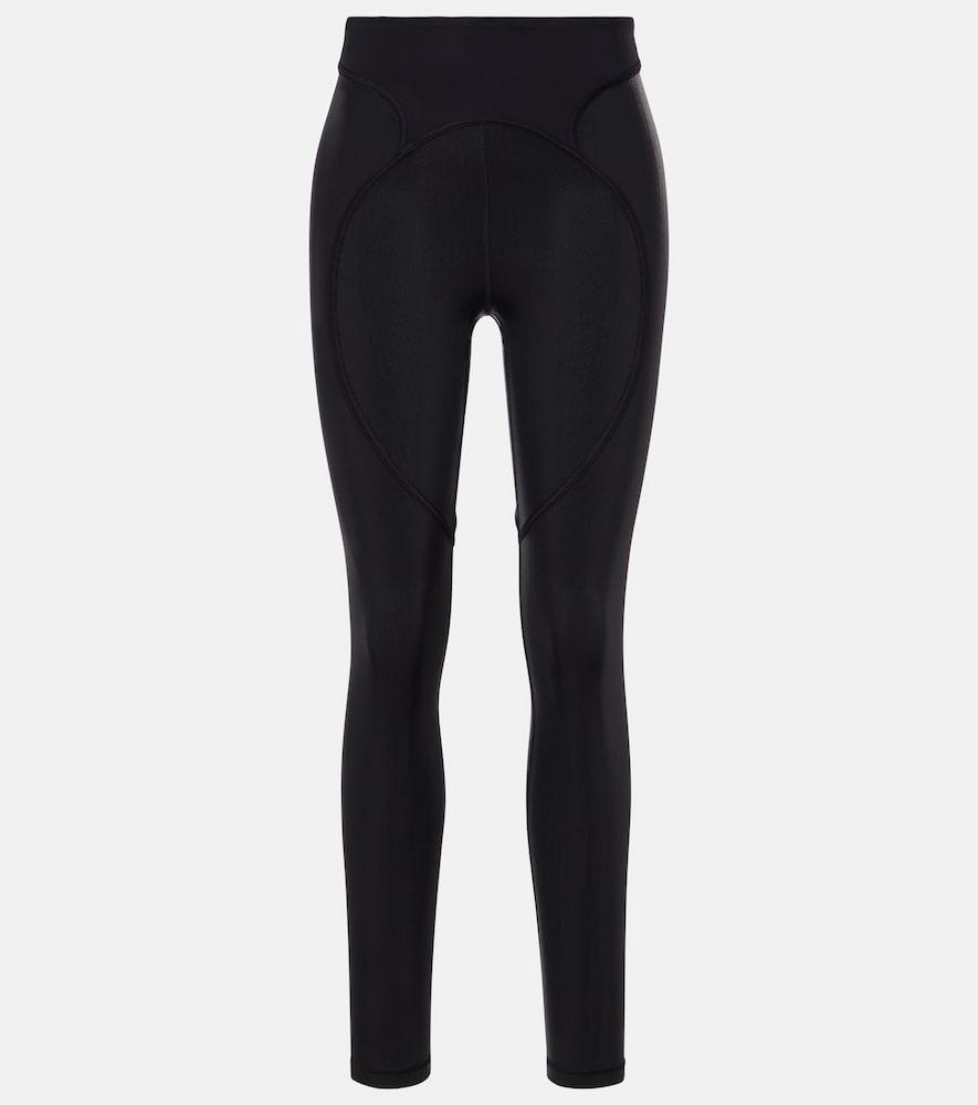 adidas by stella mccartney high-rise lamé leggings