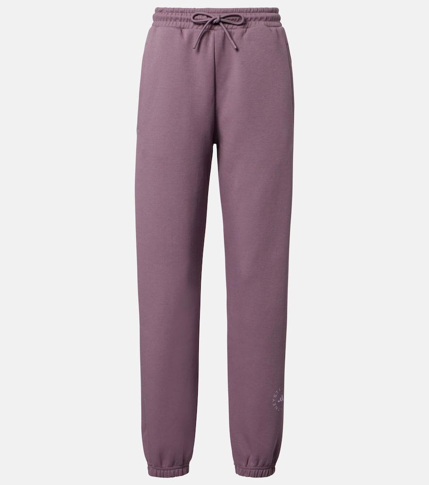 adidas by stella mccartney logo cotton-blend sweatpants