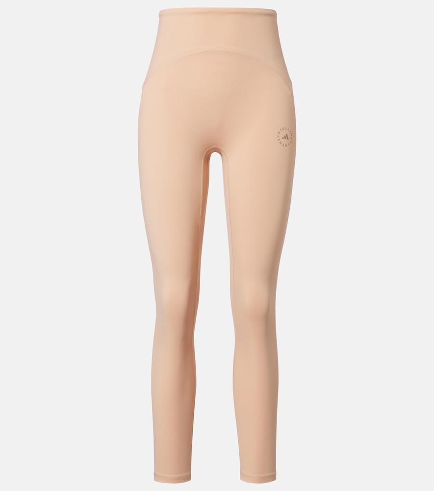 adidas by stella mccartney ruched high-rise leggings