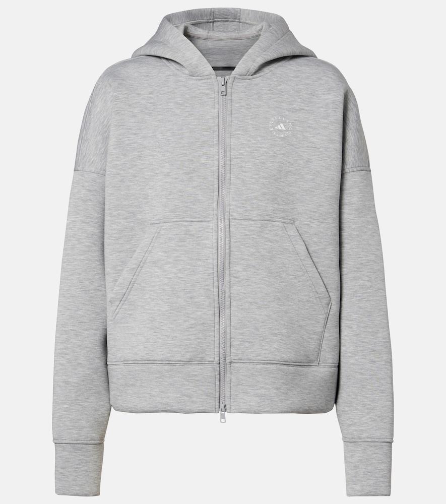 adidas by stella mccartney scuba jersey zip-up hoodie