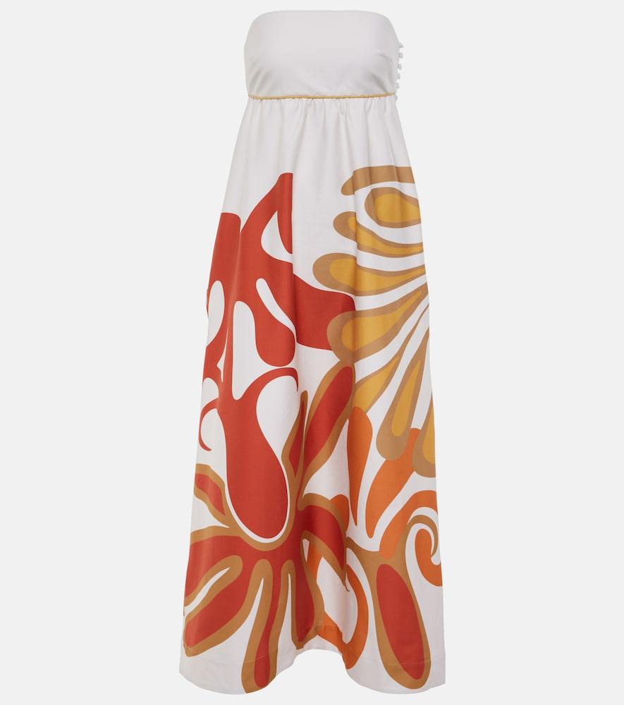 adriana degreas algae cotton-blend maxi dress
