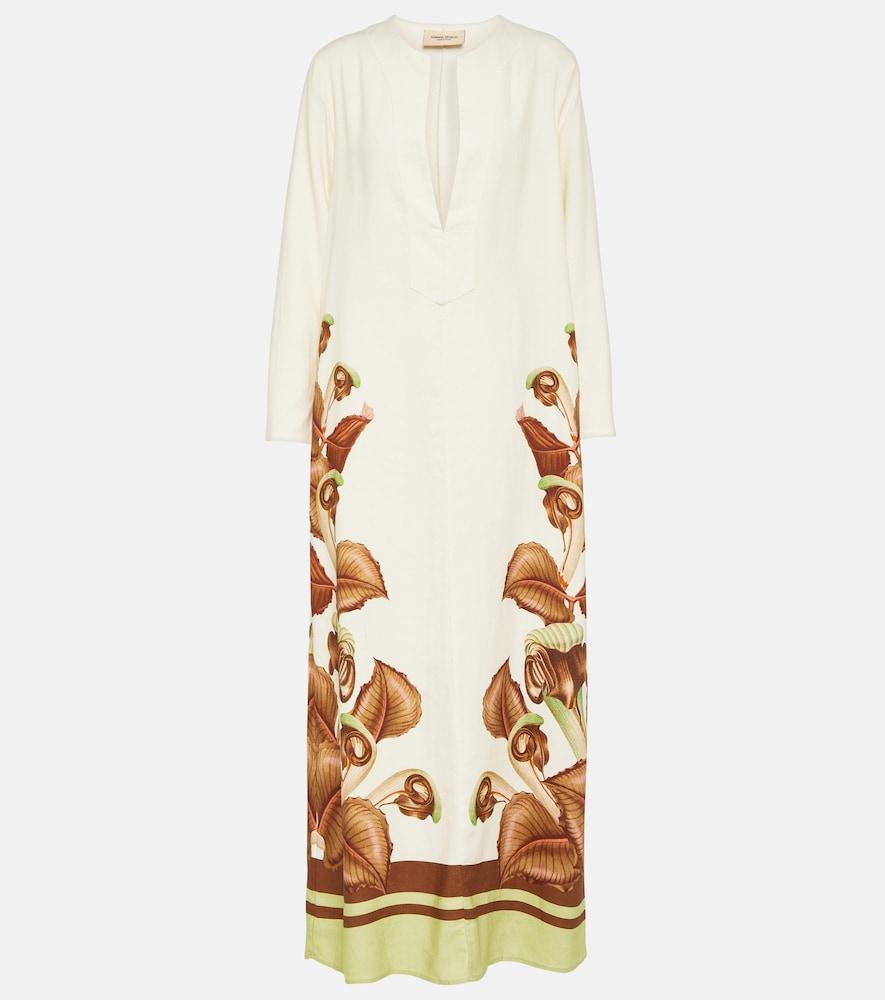 adriana degreas arisaema printed maxi dress
