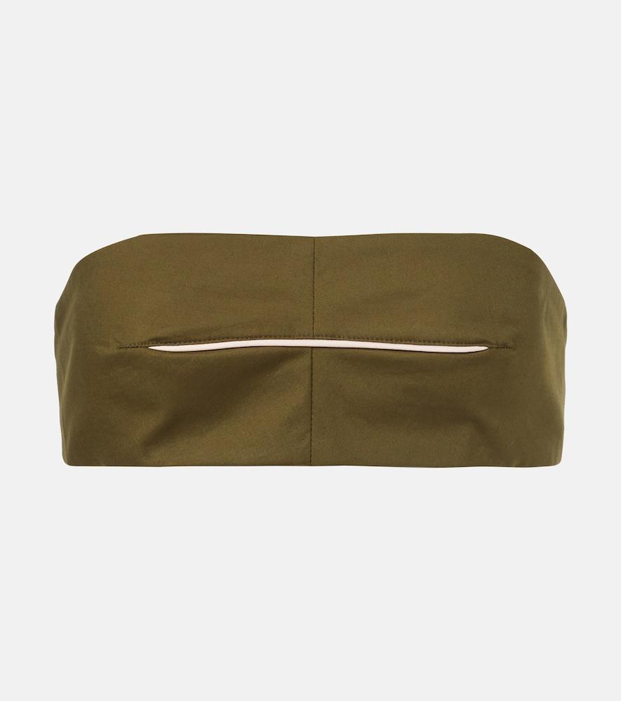 adriana degreas cotton-blend bandeau top