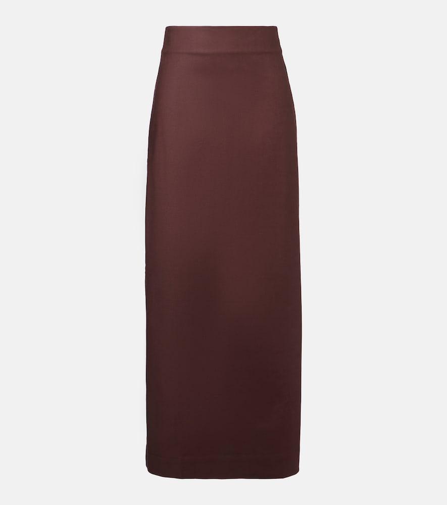 adriana degreas cotton-blend maxi skirt