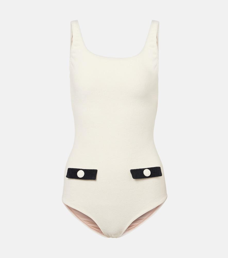 adriana degreas cotton-blend terry swimsuit