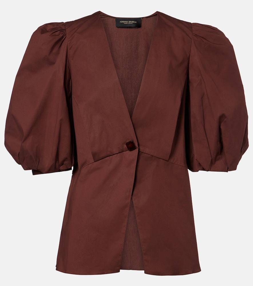 adriana degreas cotton-blend top