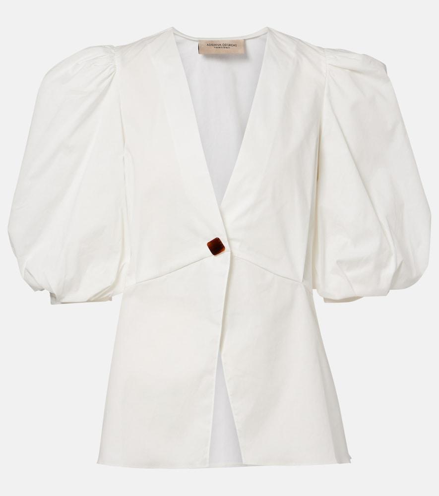 adriana degreas cotton-blend top