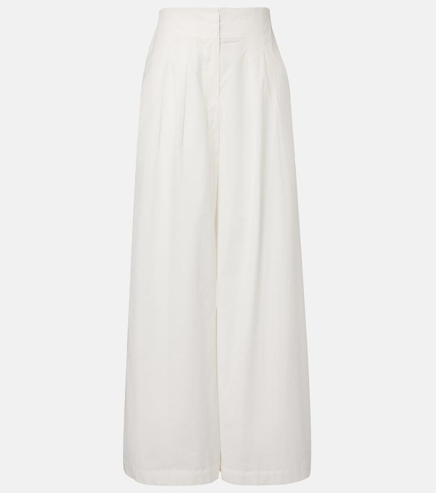adriana degreas cotton-blend wide-leg pants