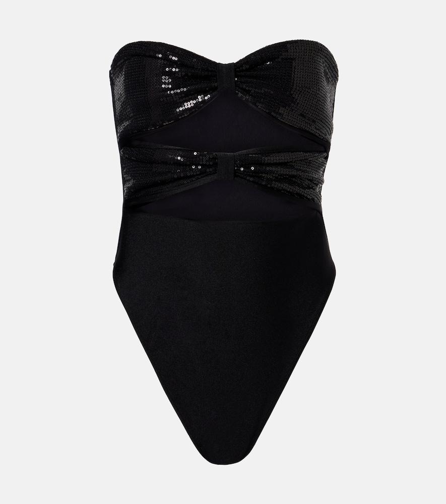 adriana degreas cutout sequined swimsuit