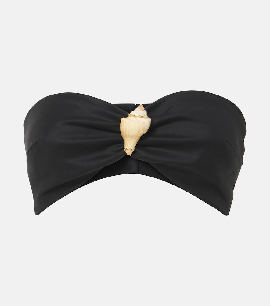 adriana degreas embellished cotton-blend bandeau top
