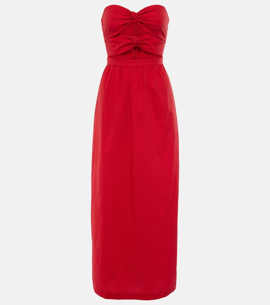 adriana degreas gathered cotton jersey maxi dress