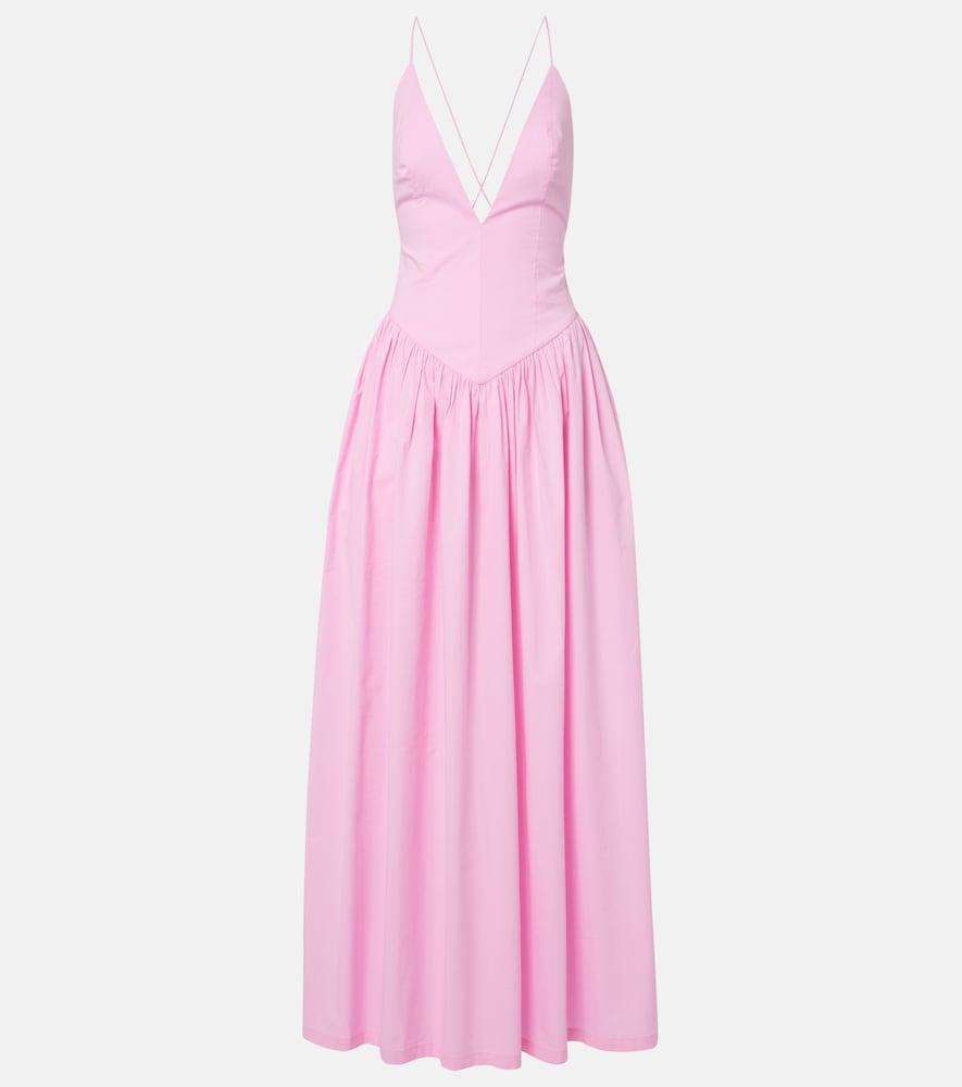 adriana degreas open-back cotton maxi dress