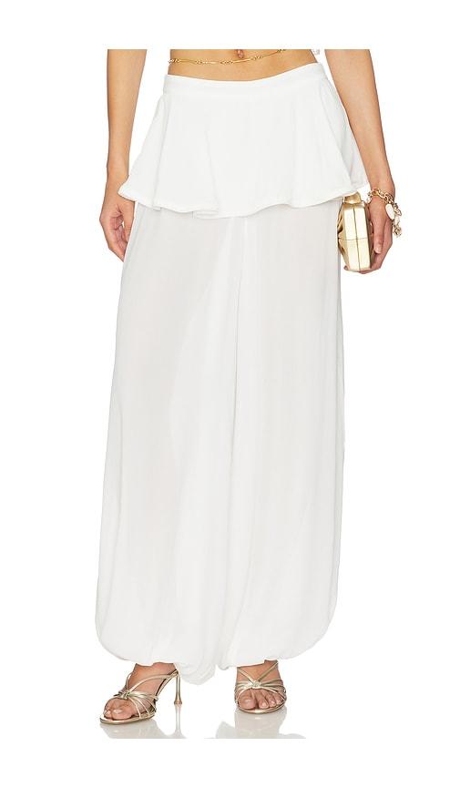 adriana degreas peplum pant in white. - size m (also in s)