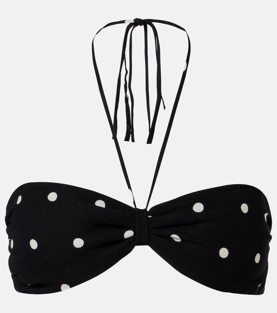 adriana degreas polka-dot bandeau bikini top
