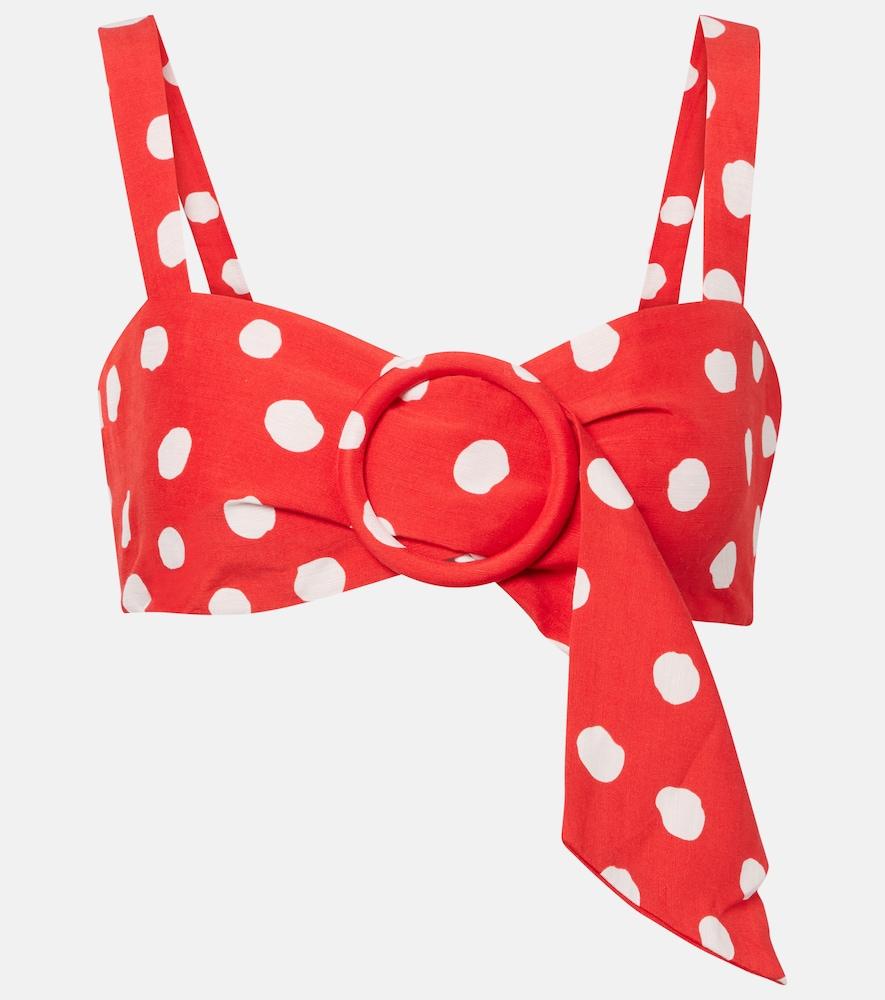 adriana degreas polka-dot crop top