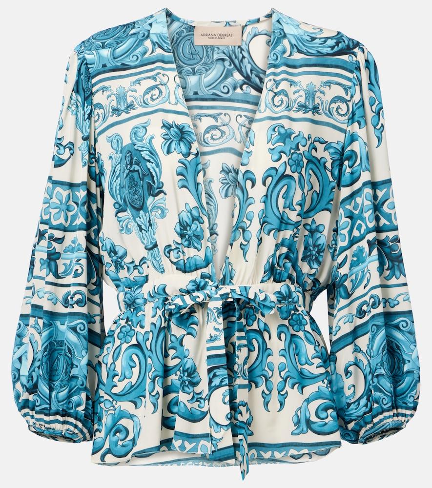 adriana degreas printed blouse