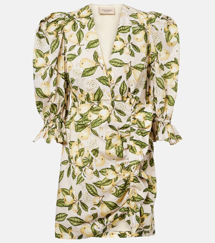 adriana degreas printed cotton-blend minidress