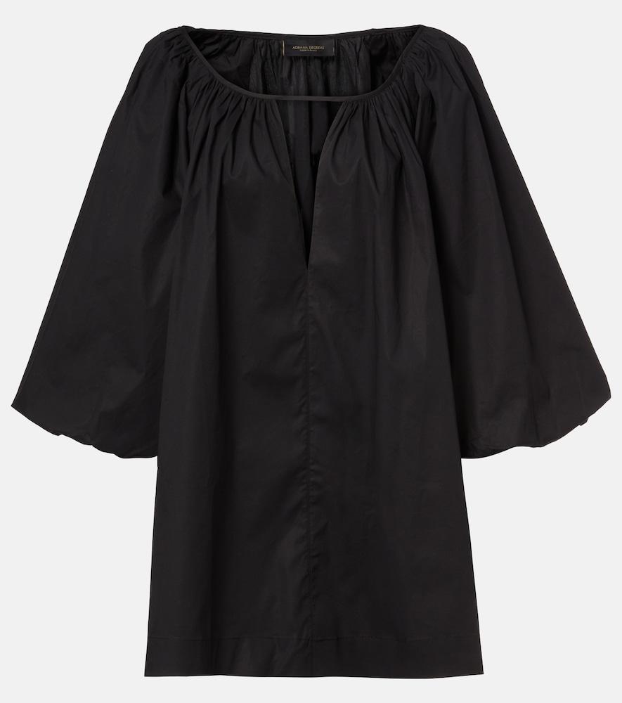 adriana degreas puff-sleeve cotton-blend minidress