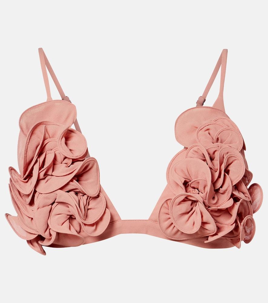 adriana degreas ruffled bra top