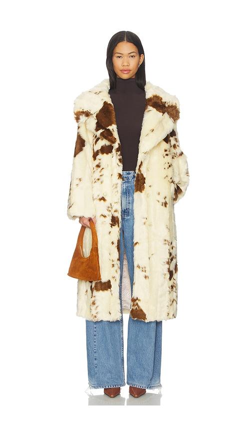 adrienne landau catherine coat in cream. - size m (also in s)