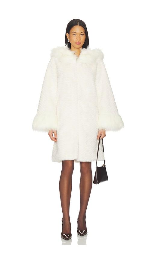 adrienne landau cecilia coat in white. - size l (also in s, m)