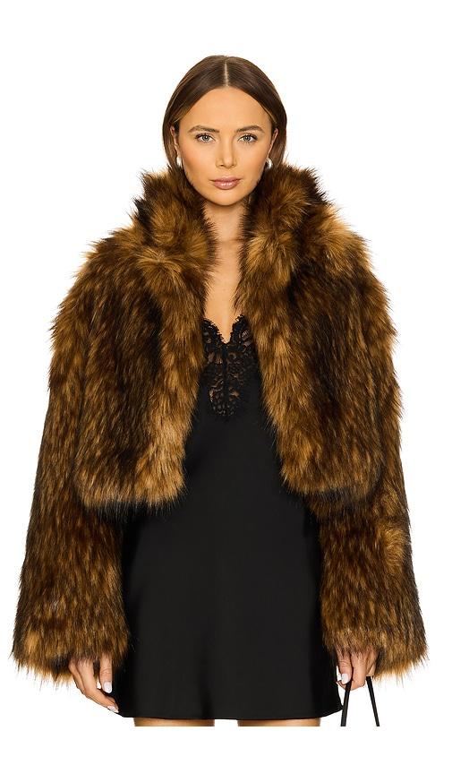 adrienne landau teddy bomber jacket in brown. - size m (also in s)