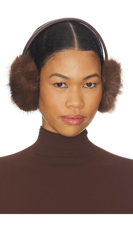 adrienne landau the vee earmuff in brown.