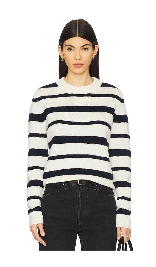 aexae cashmere crew neck jumper in navy,white. - size l (also in s)
