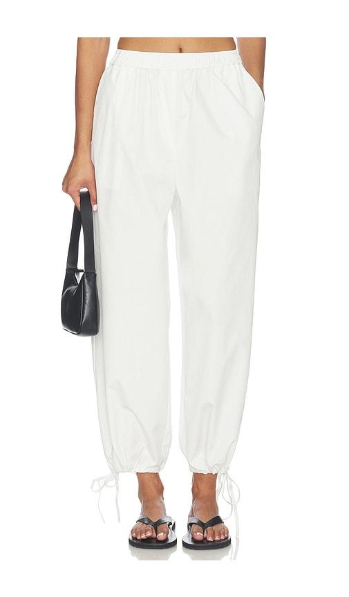 aexae cotton drape balloon pant in white. - size l (also in m, s, xl, xs)