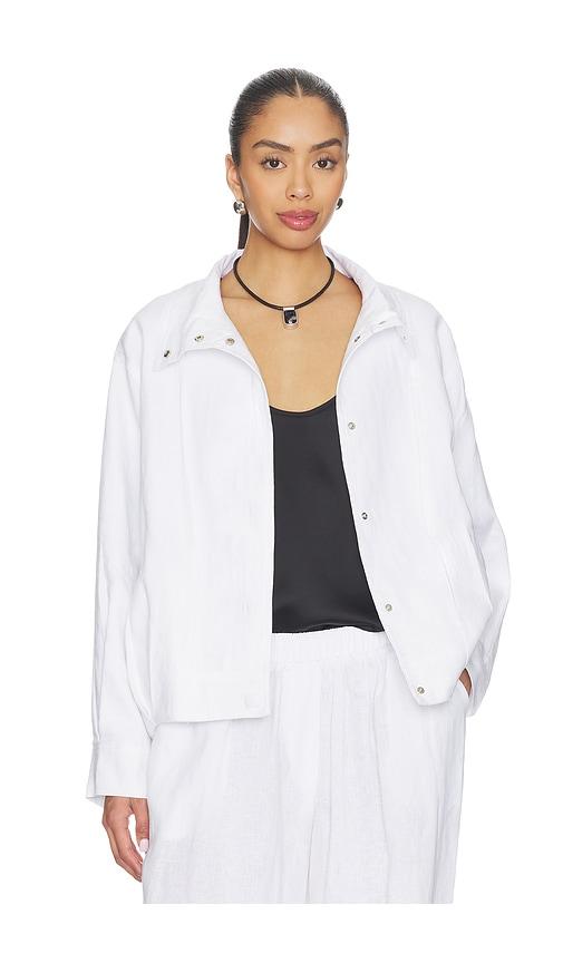 aexae linen bomber jacket in white. - size l (also in m, s, xs)