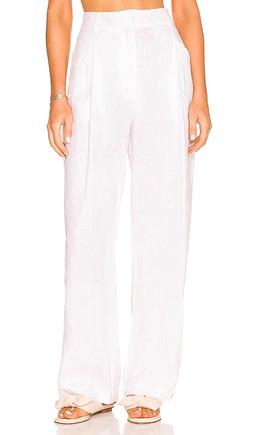 aexae linen trousers in white. - size s (also in xs, m, l, xl)