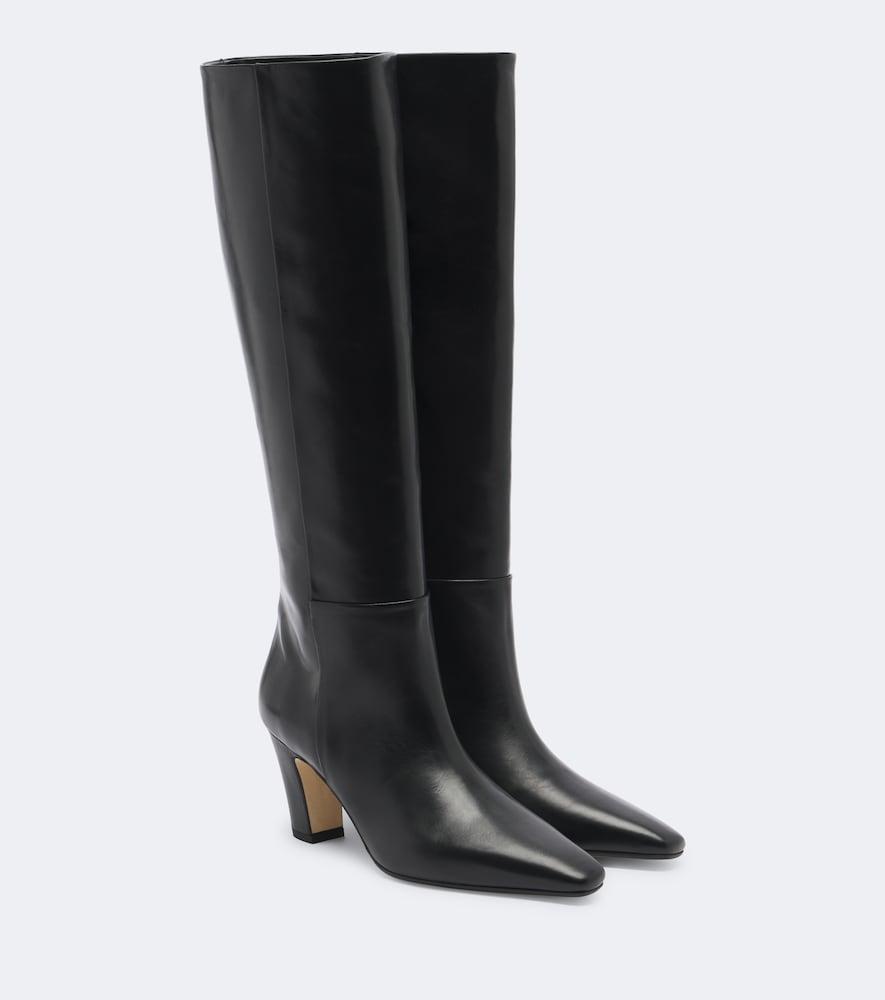 aeyde silva leather knee-high boots
