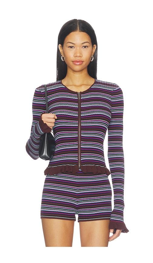 afrm addy top in chocolate. - size l (also in m, s, xs)
